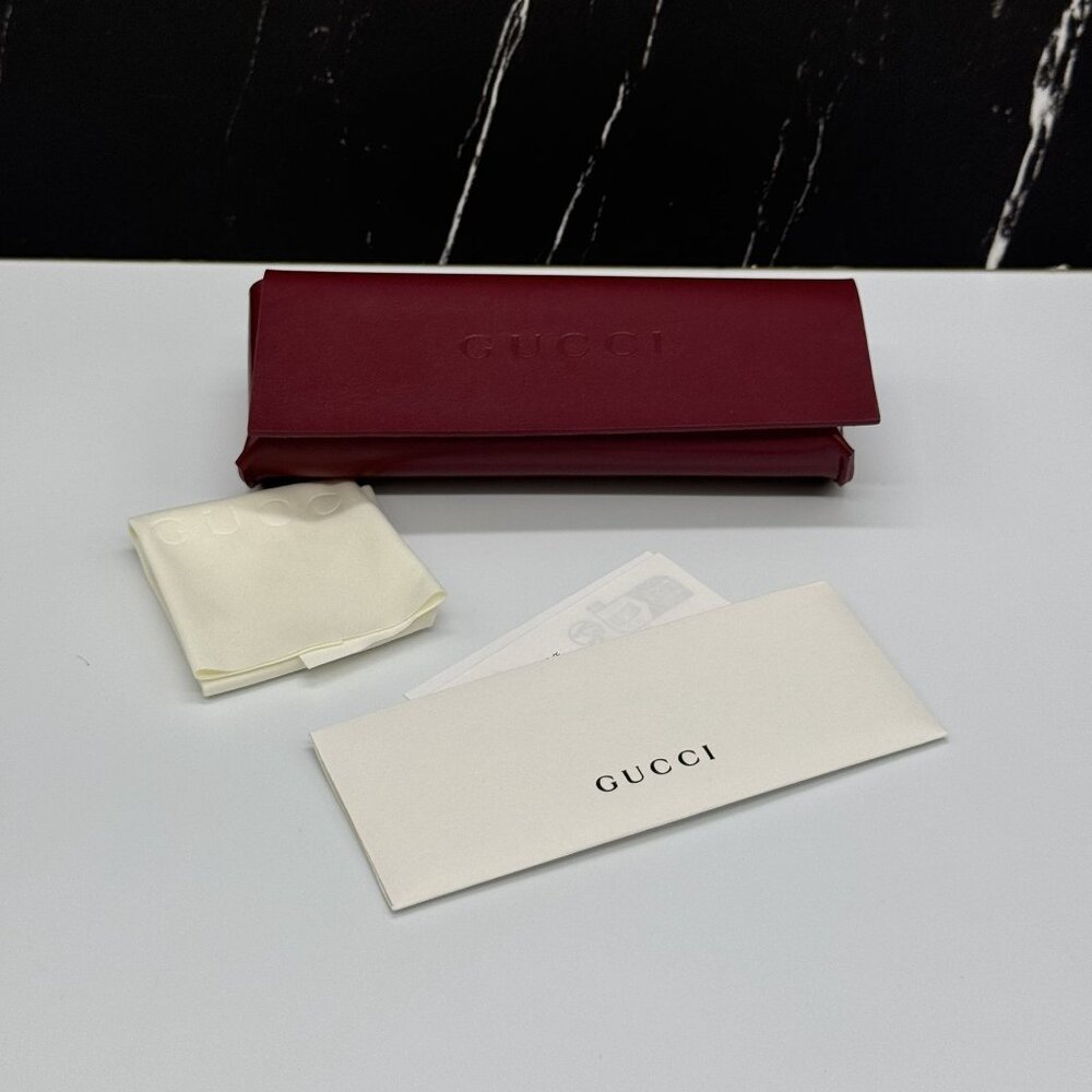 NEW GUCCI SUNGLASSES GOLD WOMEN OVAL EYEWEAR GUCCI GG1922S 001 - Picture 13 of 13